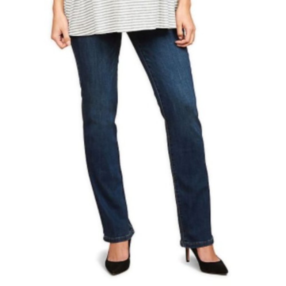 Motherhood Maternity Indigo Blue Straight Leg Denim Jeans Extra Small